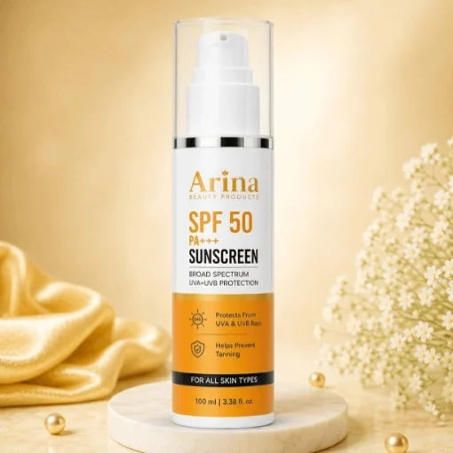 Arina Super Combo: Day & Night Cream + Face Wash +Sunscreen for Skin Whitening Pack of 4